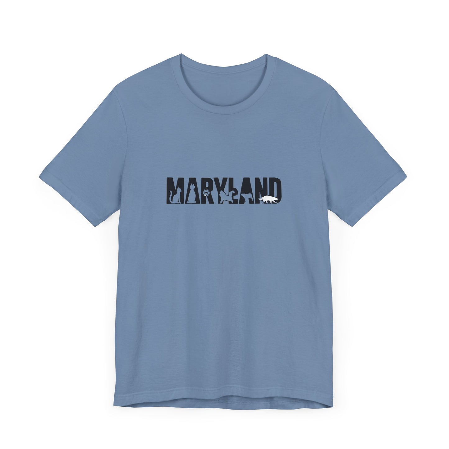 Maryland cat letters Unisex Jersey Short Sleeve Tee