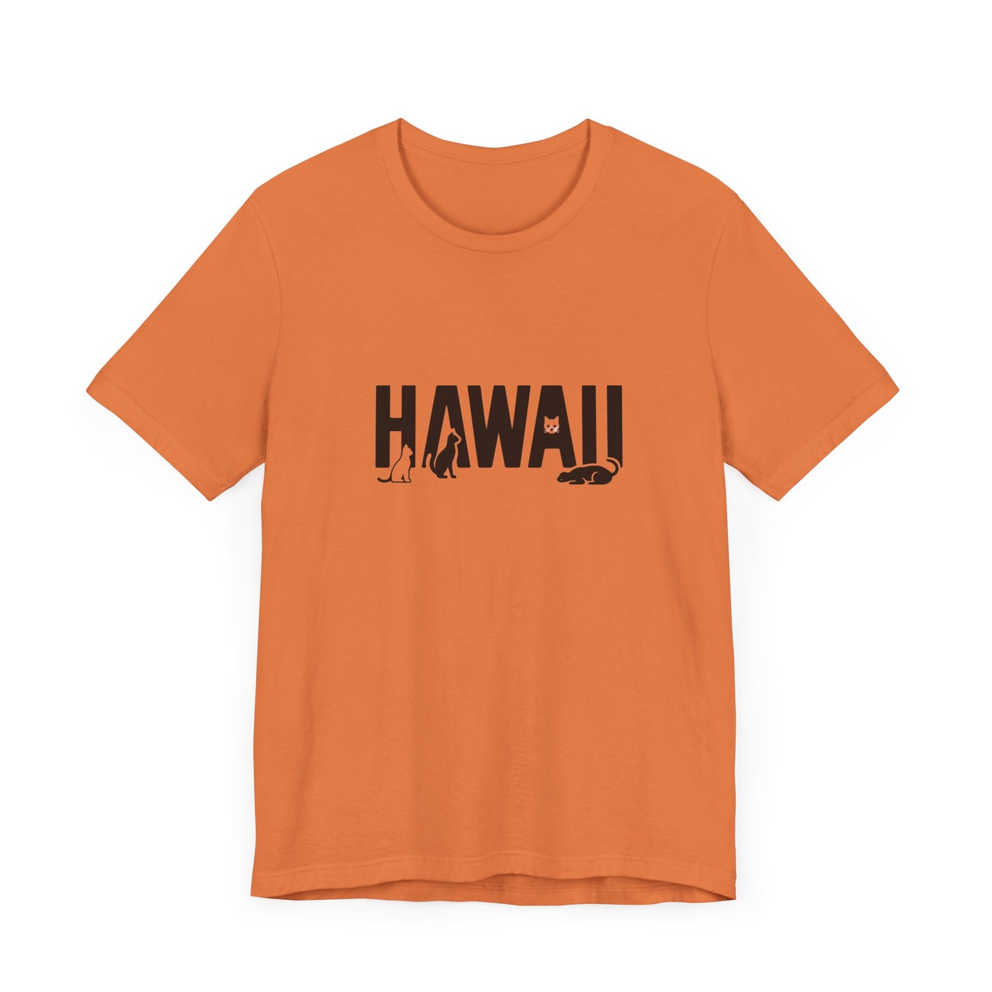 Hawaii cat letters Unisex Jersey Short Sleeve Tee
