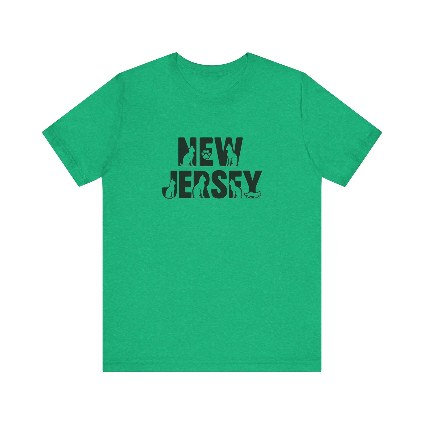 New Jersey cat letters Unisex Jersey Short Sleeve Tee