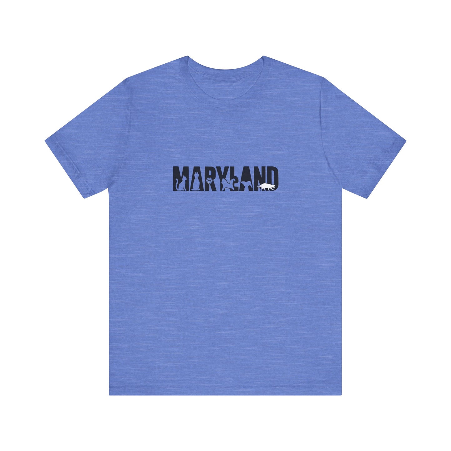 Maryland cat letters Unisex Jersey Short Sleeve Tee