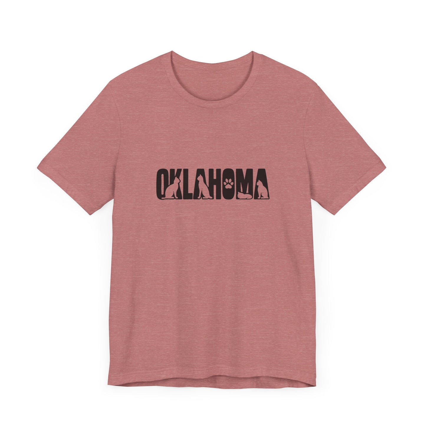 Oklahoma cat letters Unisex Jersey Short Sleeve Tee