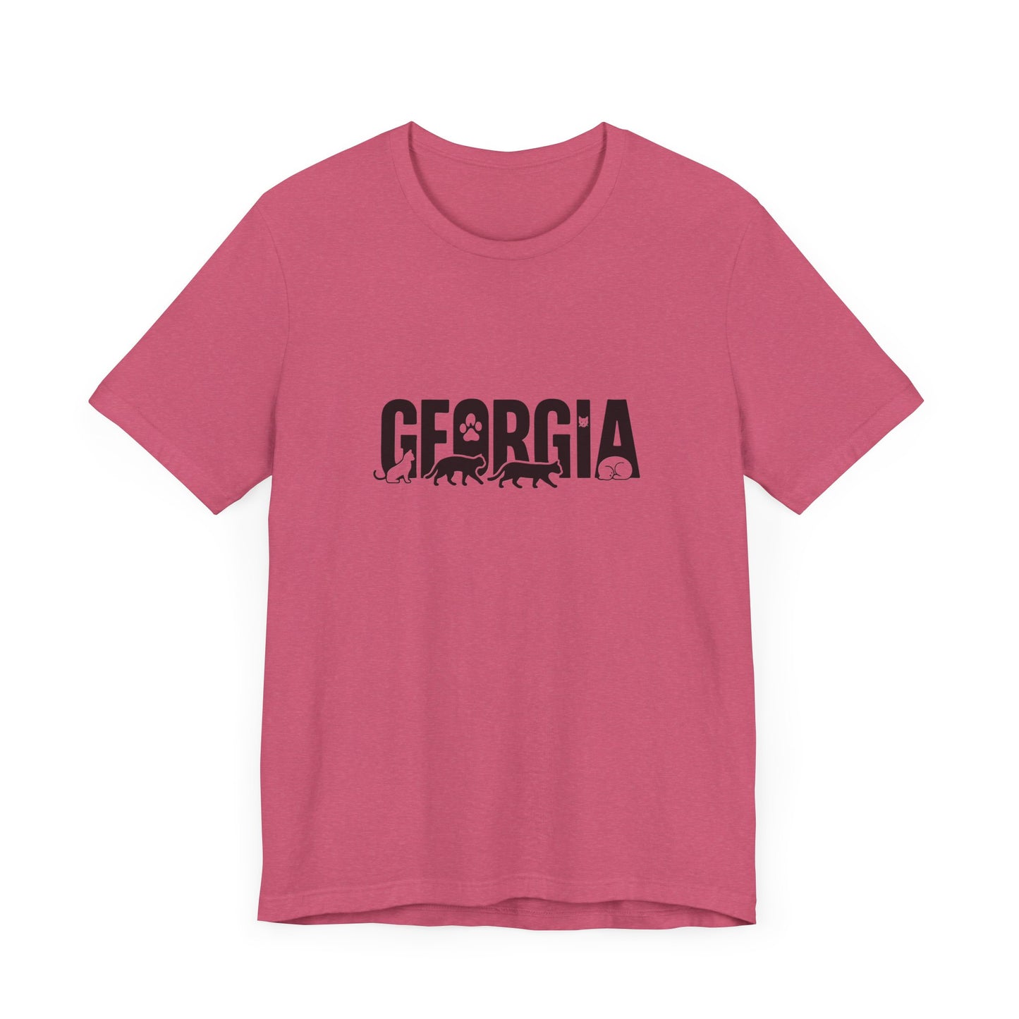 Georgia cat letters Unisex Jersey Short Sleeve Tee