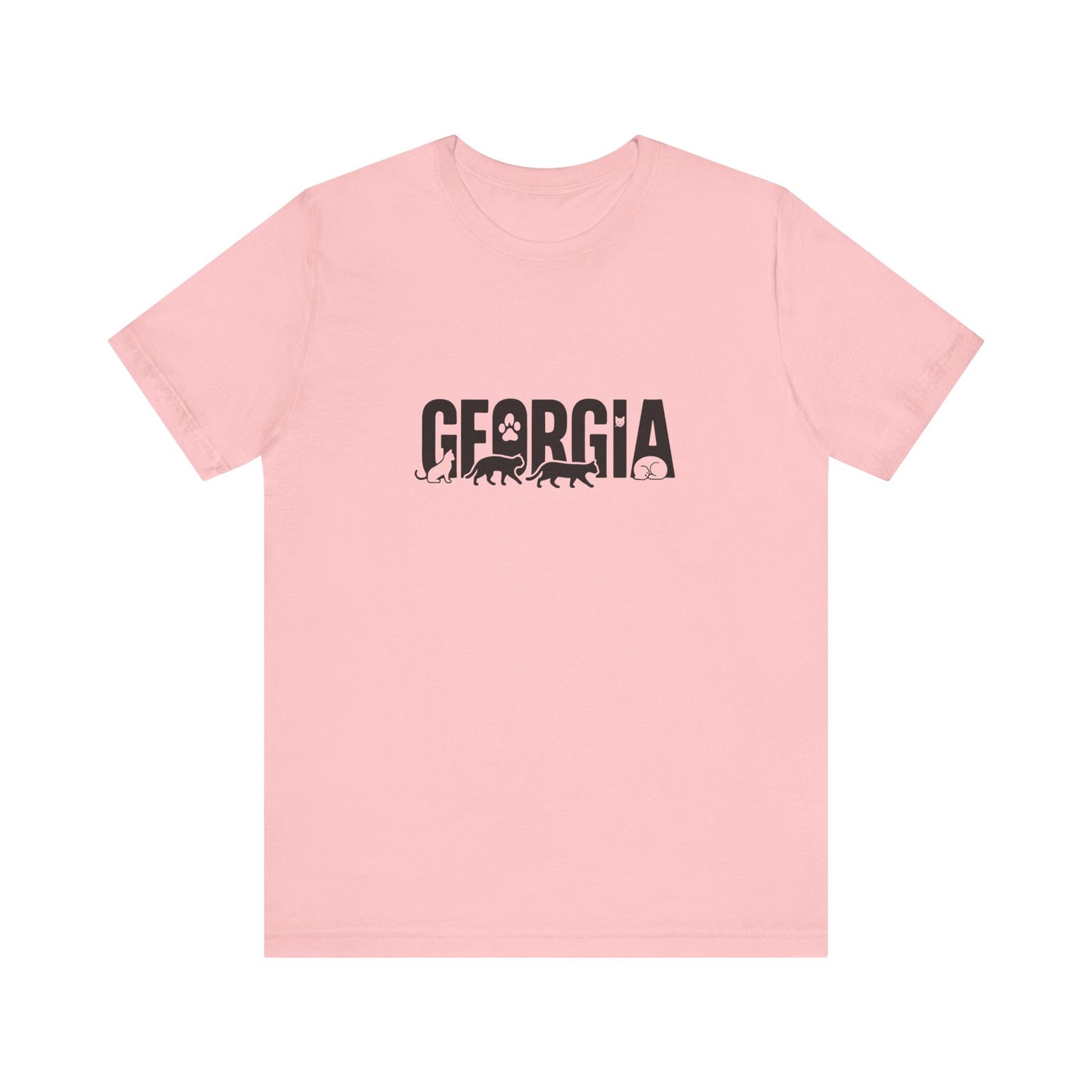 Georgia cat letters Unisex Jersey Short Sleeve Tee