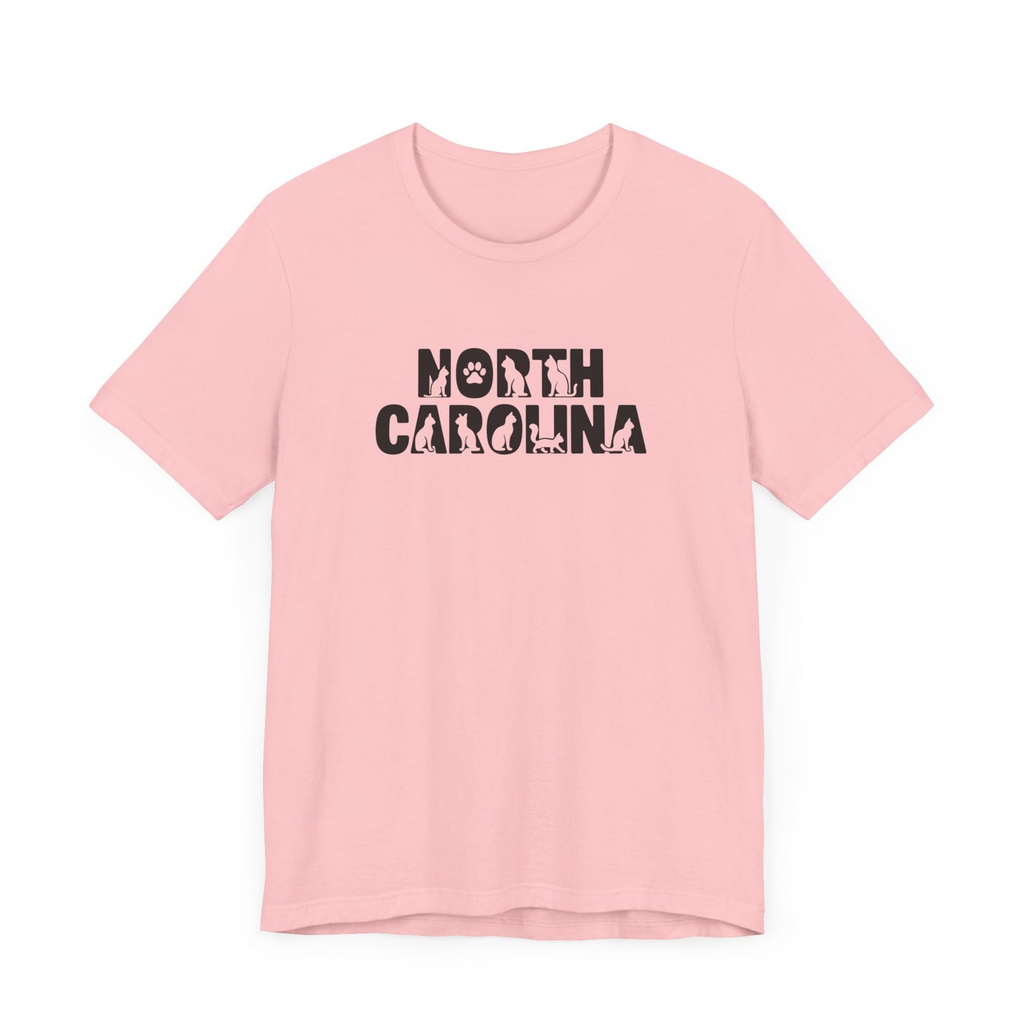 North Carolina cat letters Unisex Jersey Short Sleeve Tee