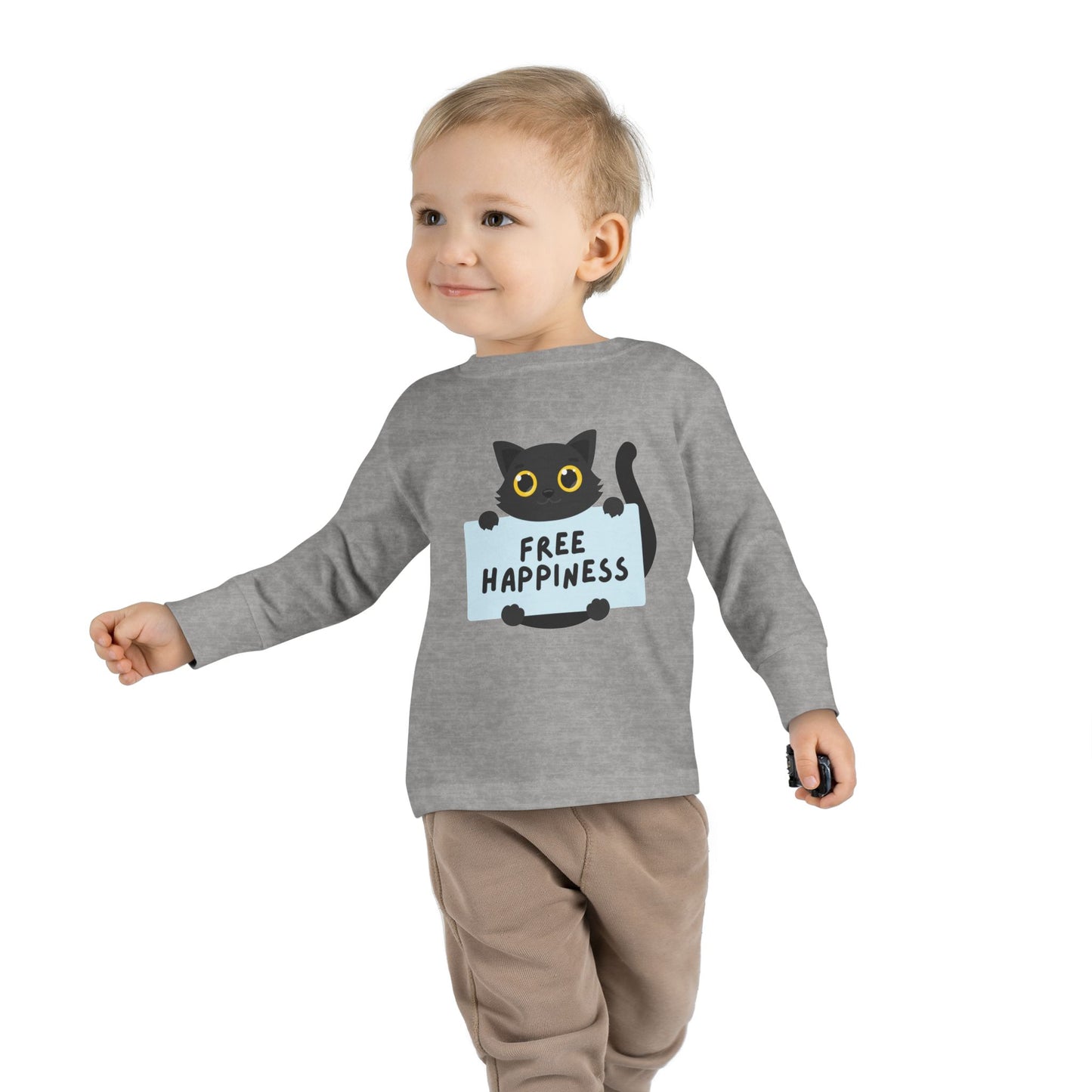 Free happiness Toddler Long Sleeve Tee
