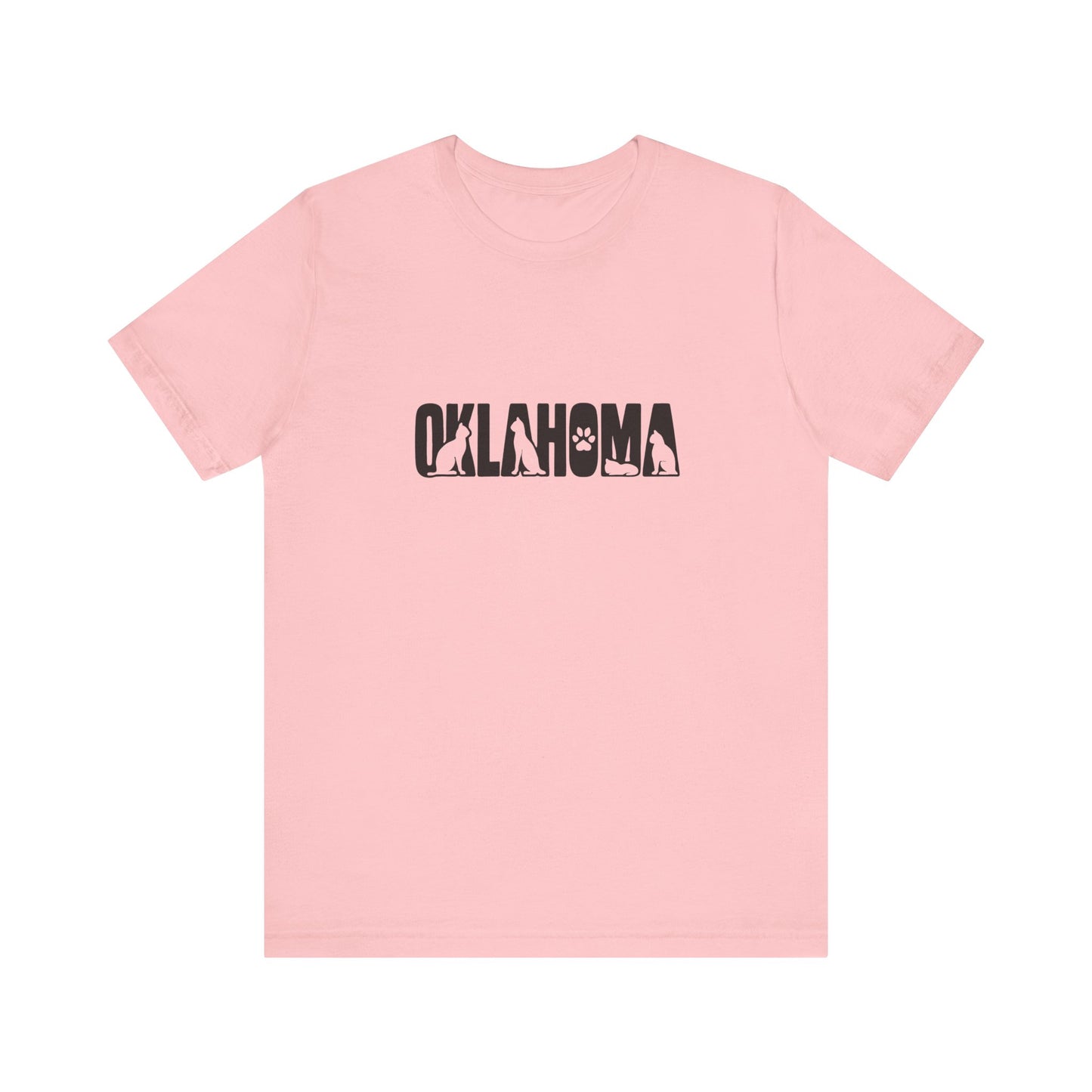 Oklahoma cat letters Unisex Jersey Short Sleeve Tee