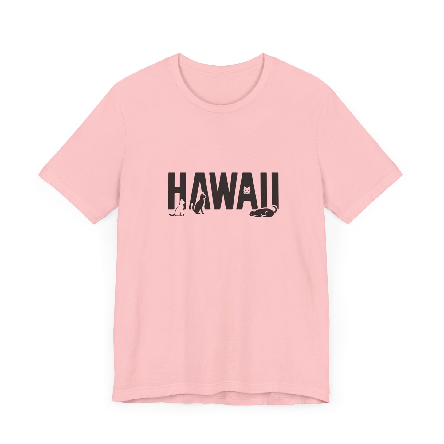 Hawaii cat letters Unisex Jersey Short Sleeve Tee