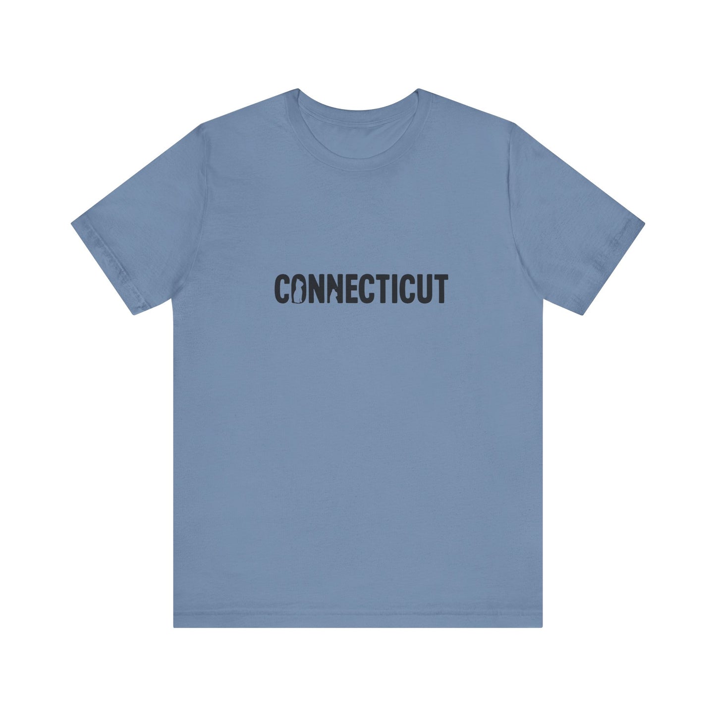 Connecticut cat letters Unisex Jersey Short Sleeve Tee