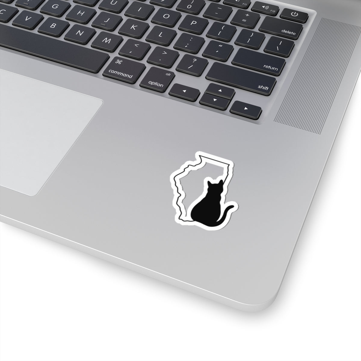 Illinois Cat Laptop Decal