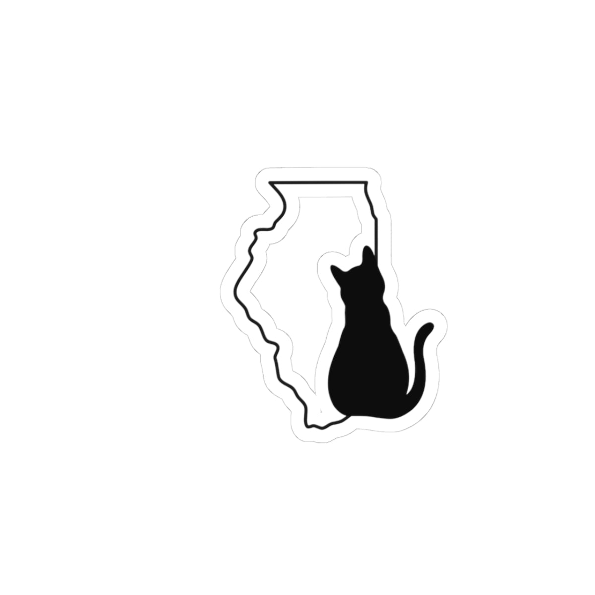 Illinois Cat Laptop Decal