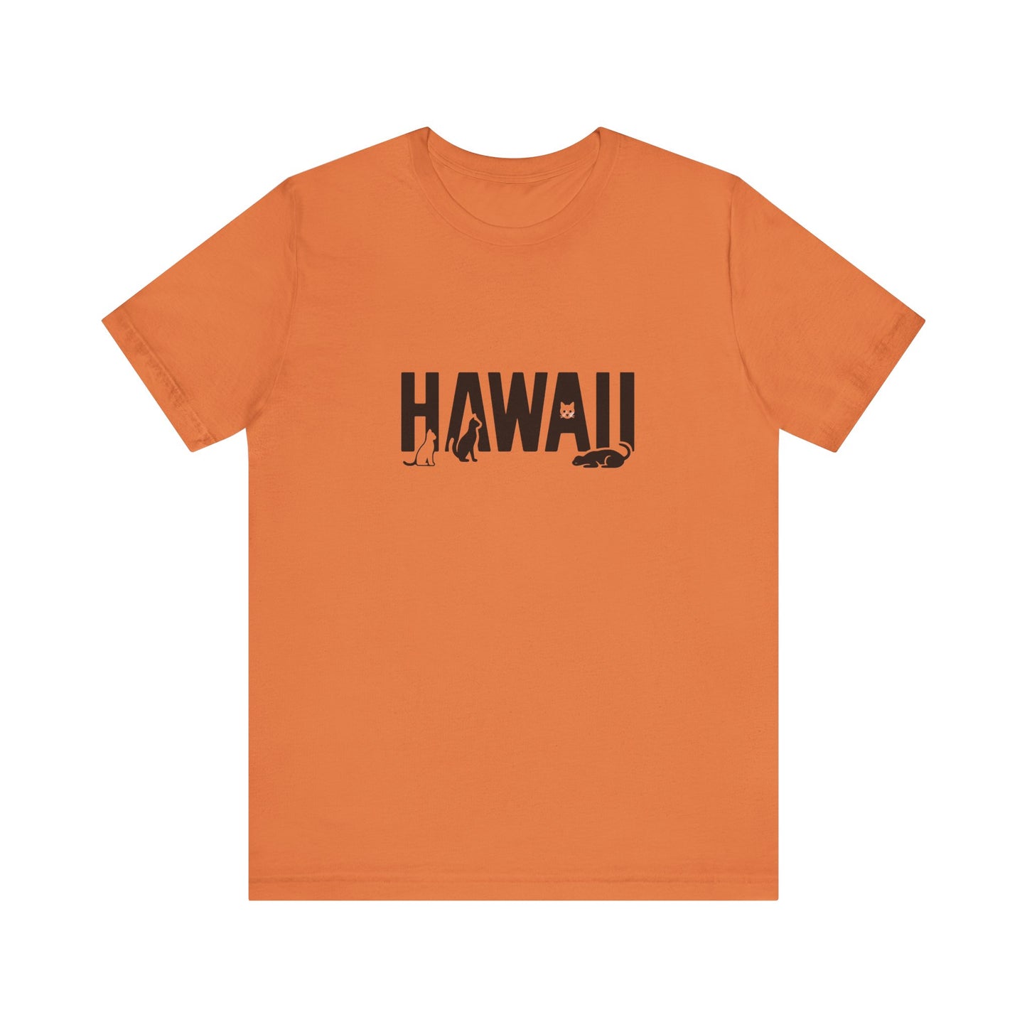 Hawaii cat letters Unisex Jersey Short Sleeve Tee