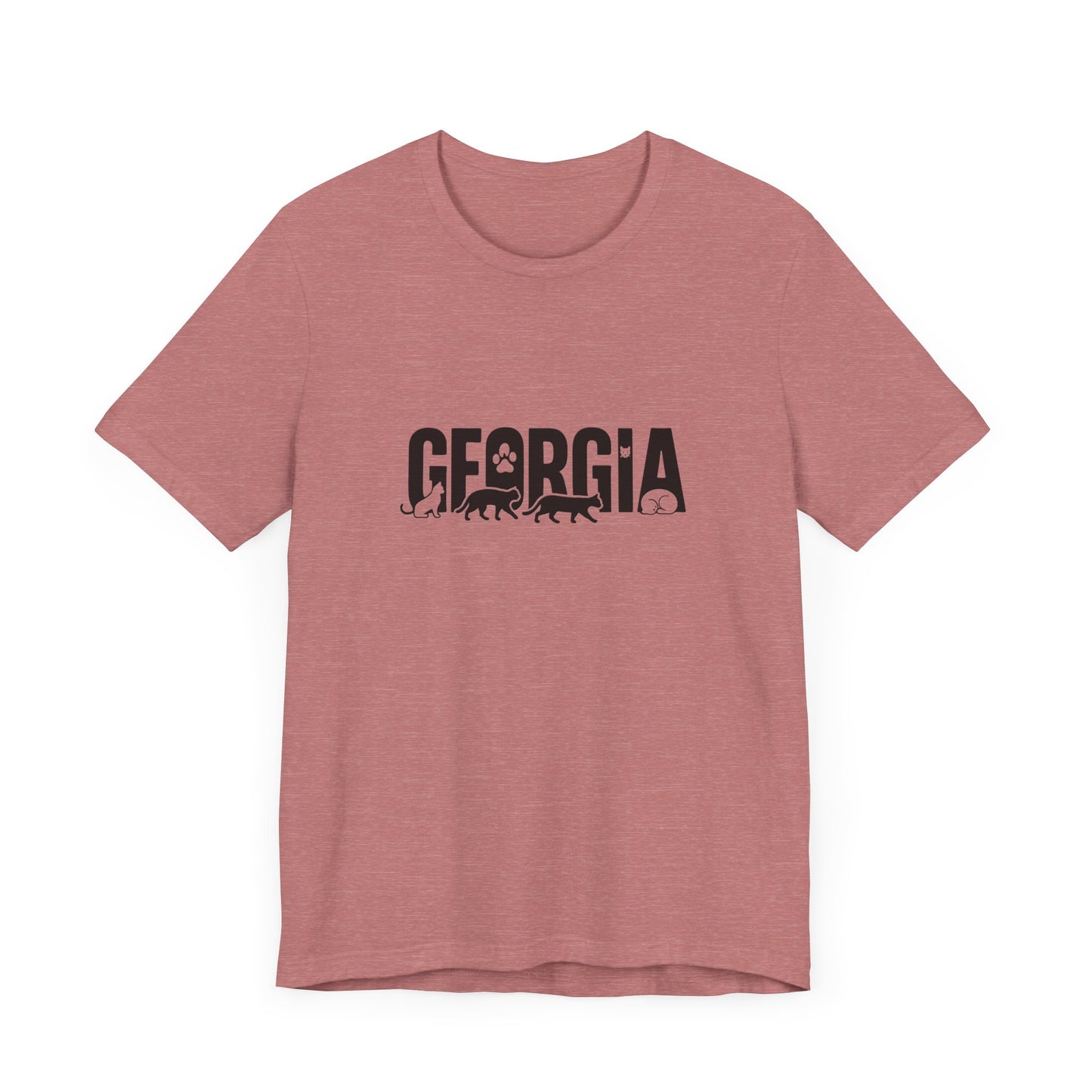 Georgia cat letters Unisex Jersey Short Sleeve Tee