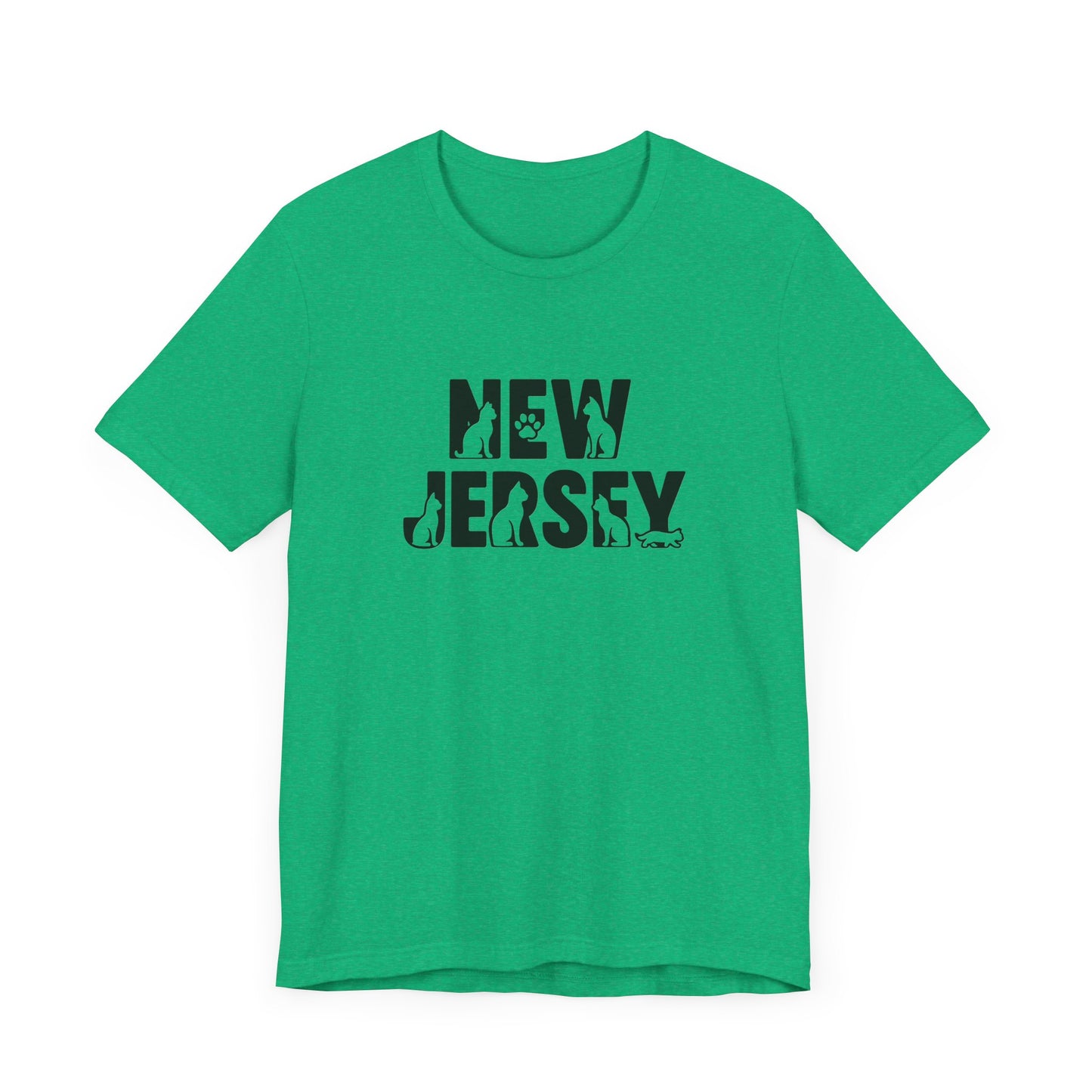 New Jersey cat letters Unisex Jersey Short Sleeve Tee