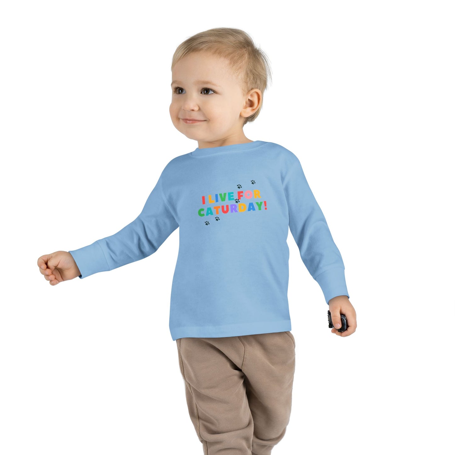 Caturday Toddler Long Sleeve Tee