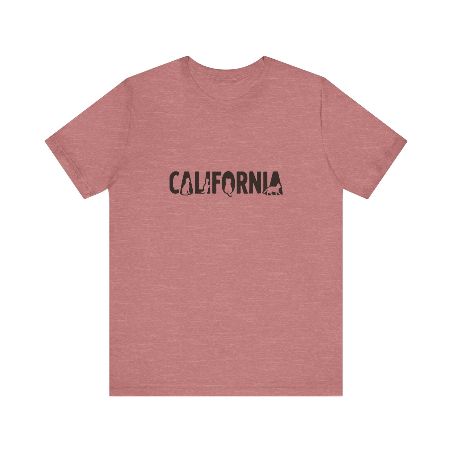 California cat letters Unisex Jersey Short Sleeve Tee