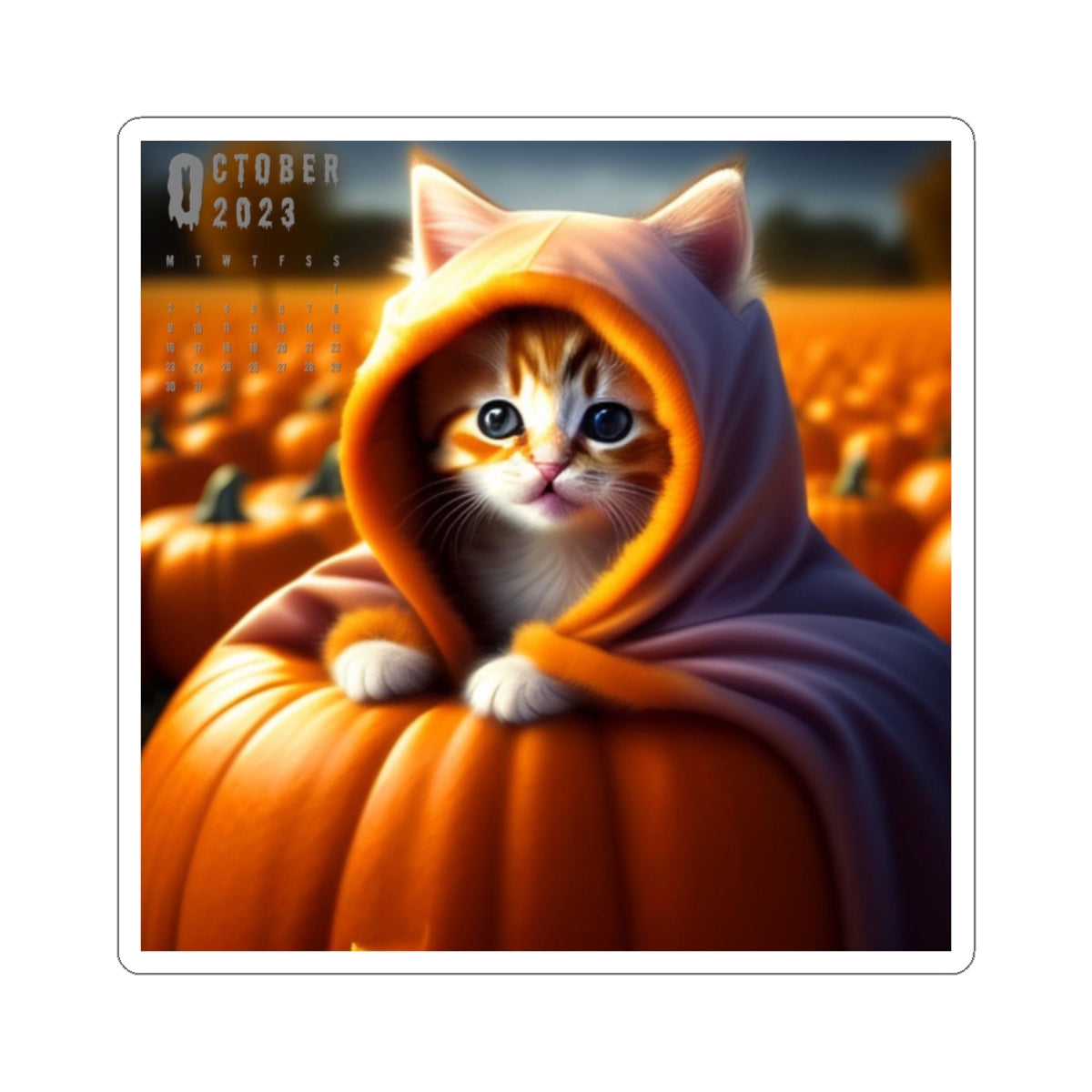Pumpkin Cat - Laptop Decal