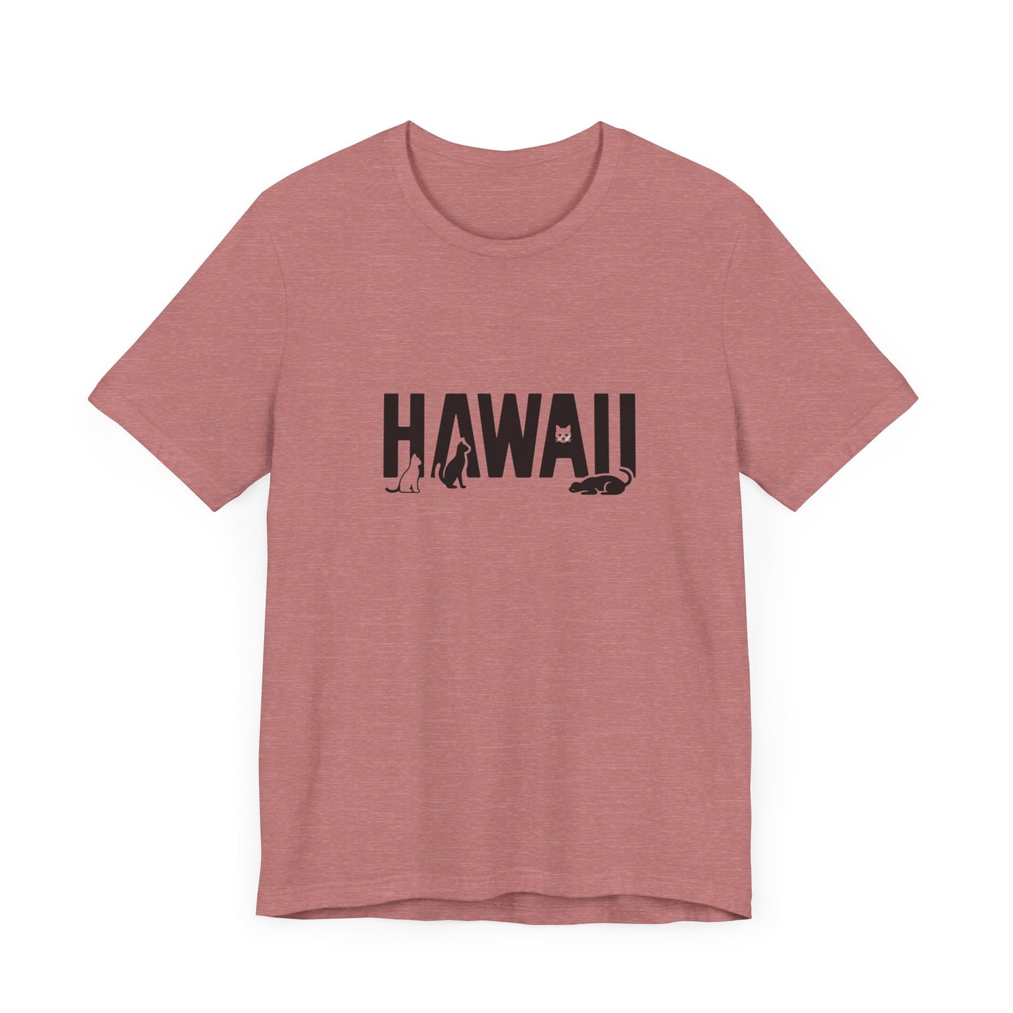 Hawaii cat letters Unisex Jersey Short Sleeve Tee