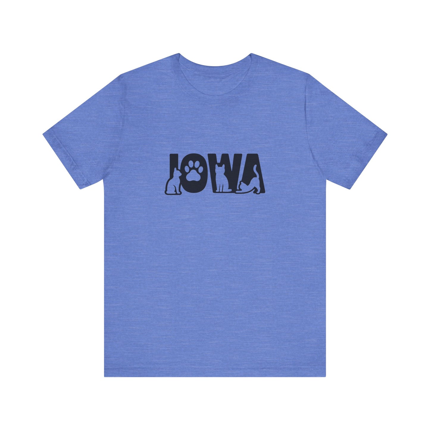 Iowa cat letters Unisex Jersey Short Sleeve Tee