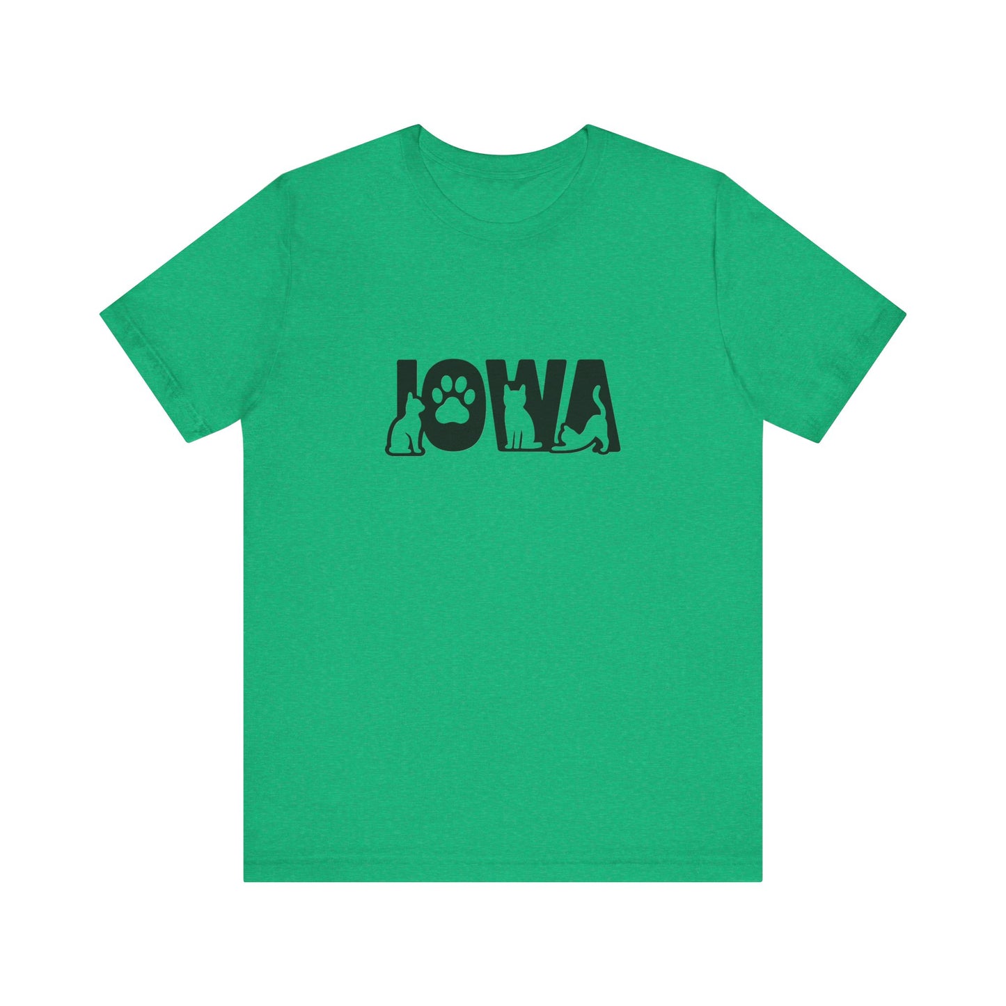 Iowa cat letters Unisex Jersey Short Sleeve Tee