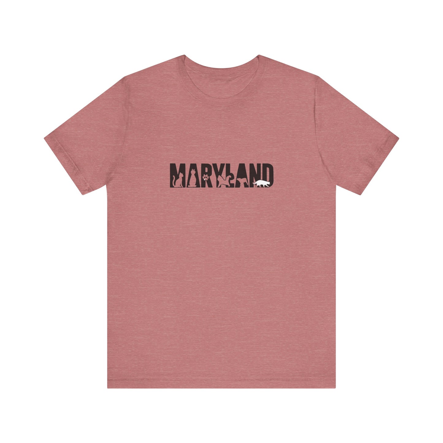 Maryland cat letters Unisex Jersey Short Sleeve Tee