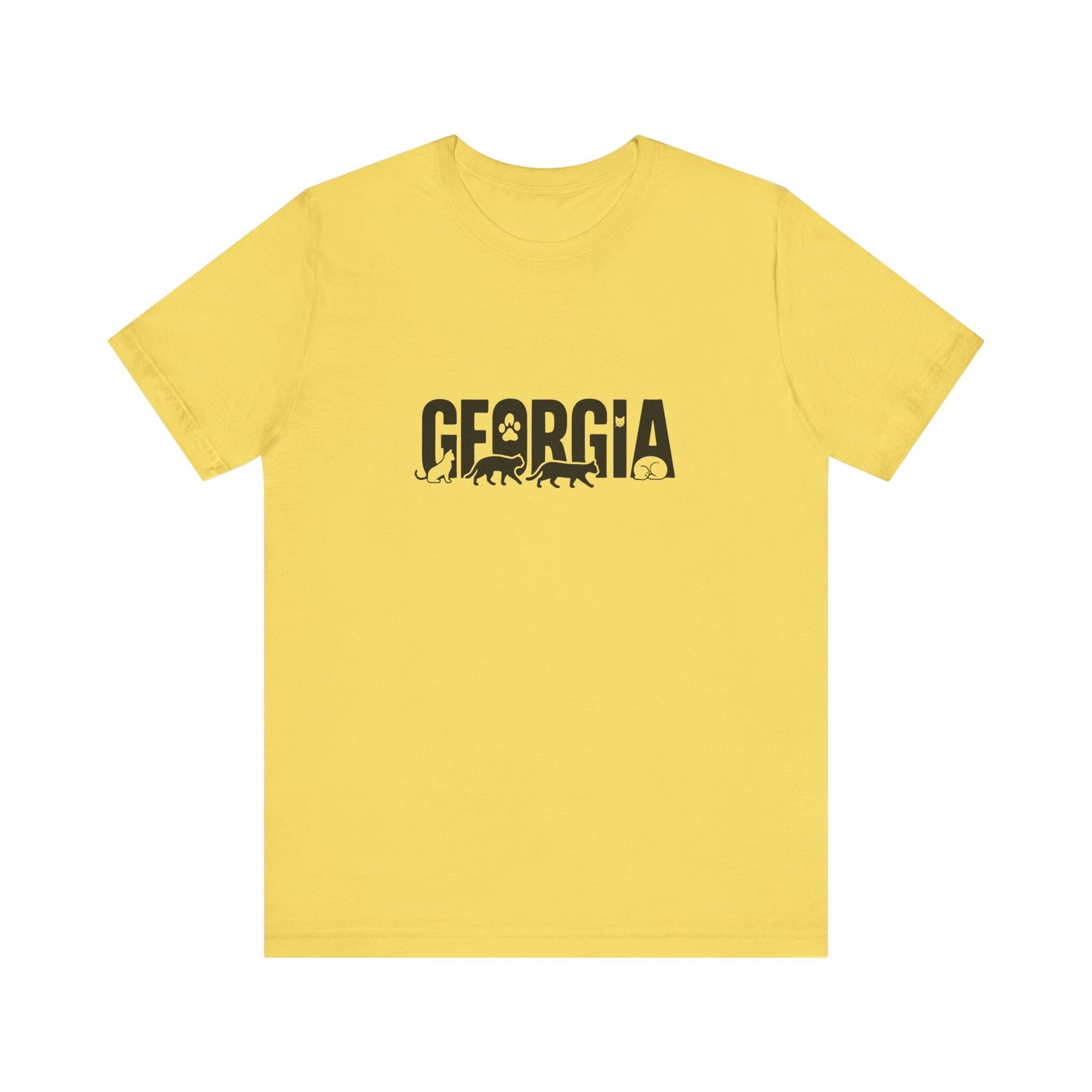 Georgia cat letters Unisex Jersey Short Sleeve Tee