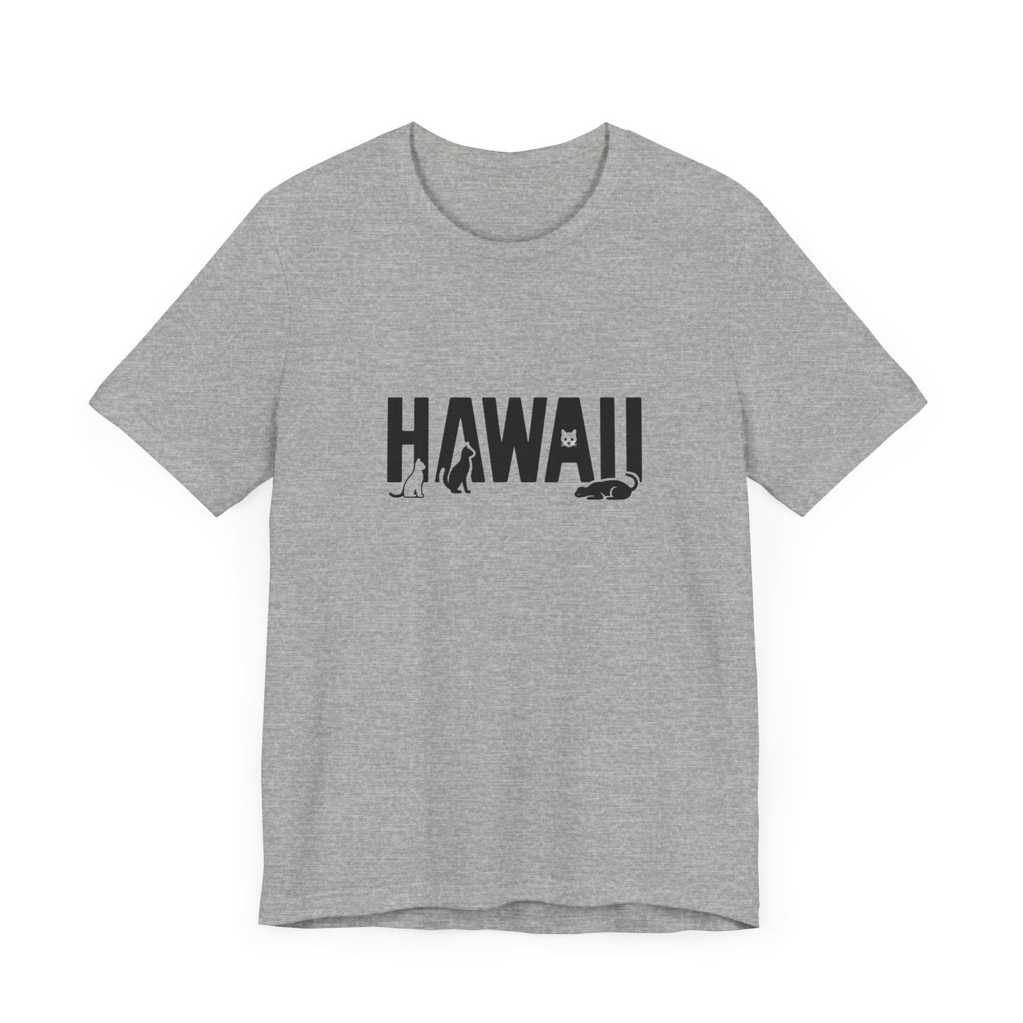 Hawaii cat letters Unisex Jersey Short Sleeve Tee