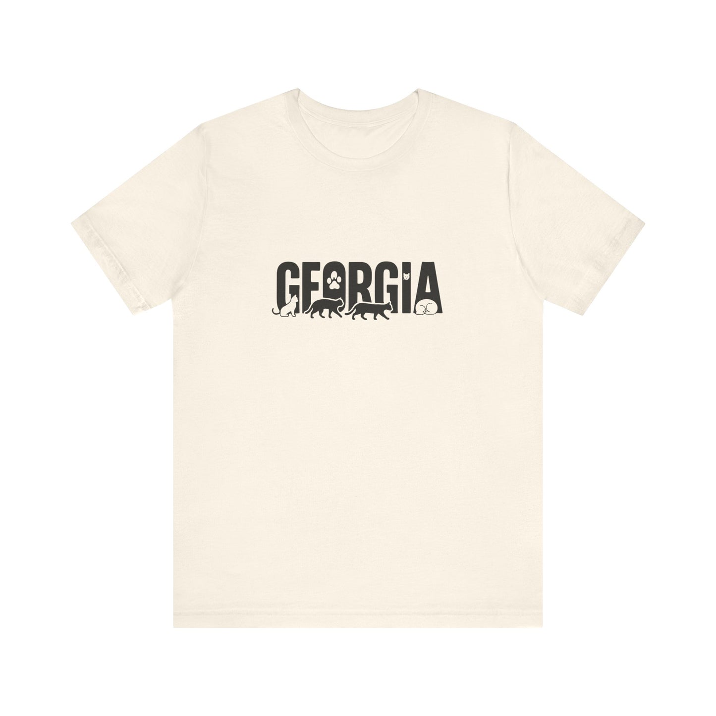 Georgia cat letters Unisex Jersey Short Sleeve Tee