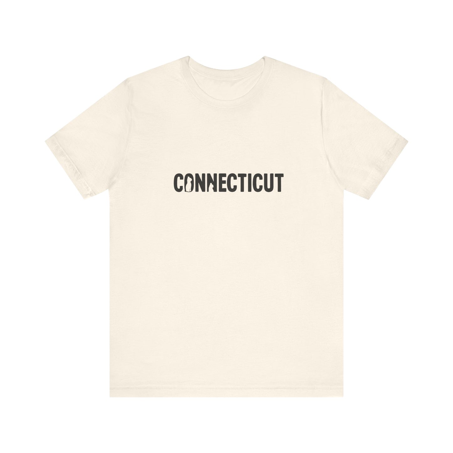 Connecticut cat letters Unisex Jersey Short Sleeve Tee