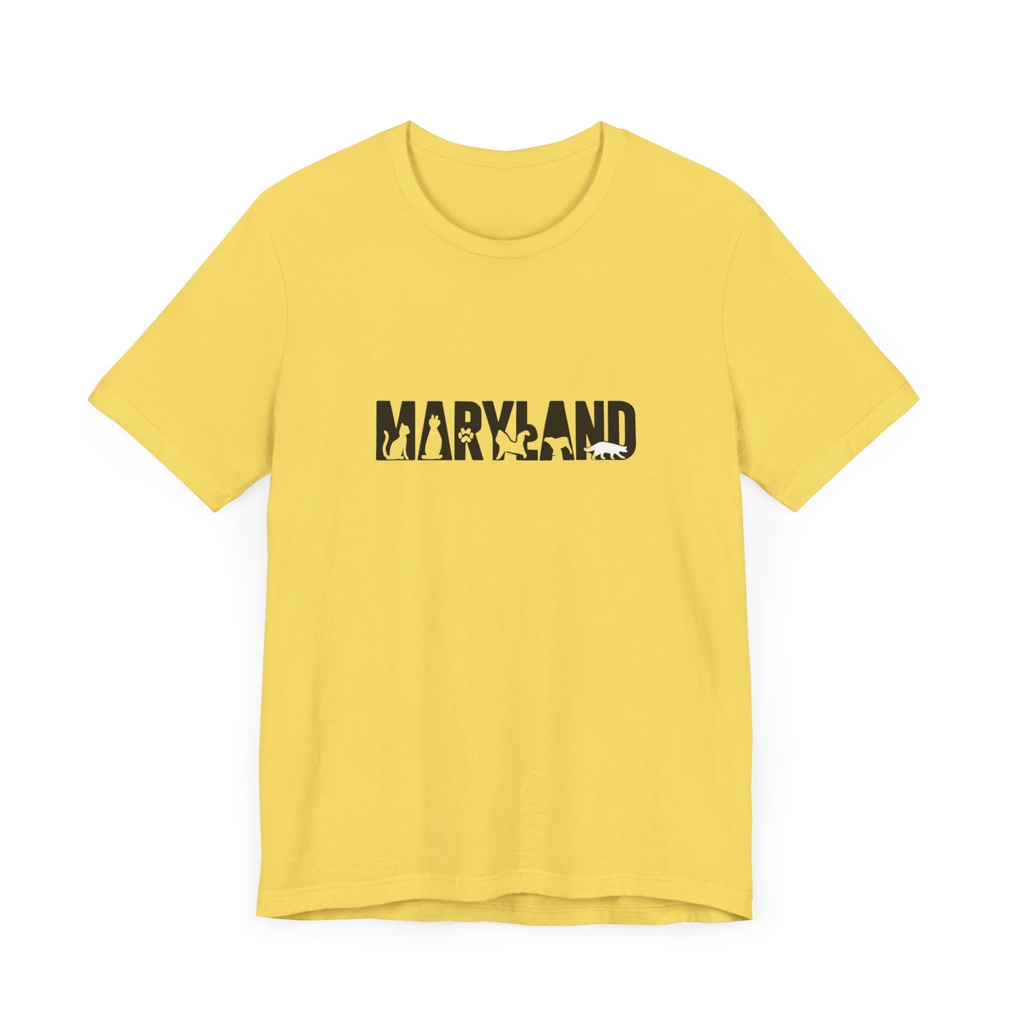 Maryland cat letters Unisex Jersey Short Sleeve Tee