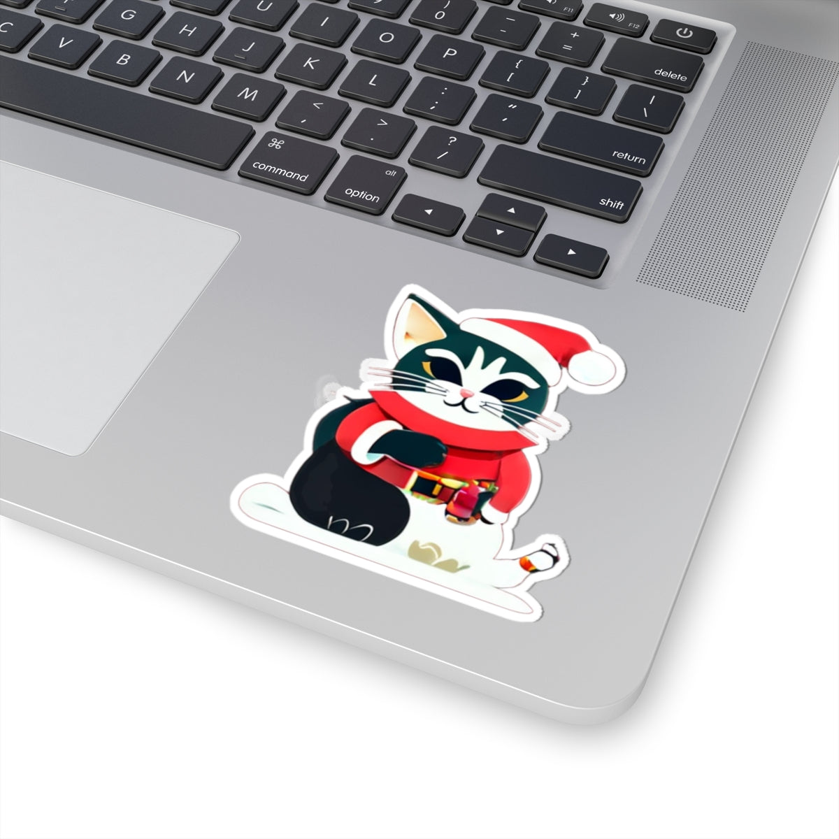 Christmas cat a451 - Laptop Decal
