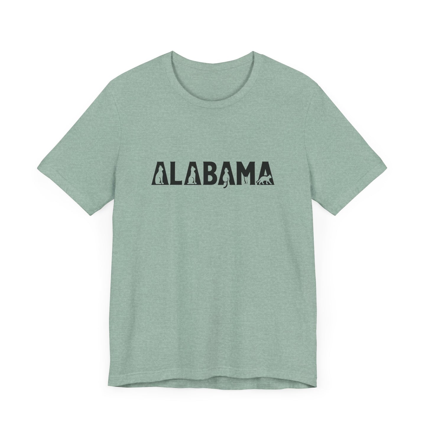 Alabama cat letters Unisex Jersey Short Sleeve Tee