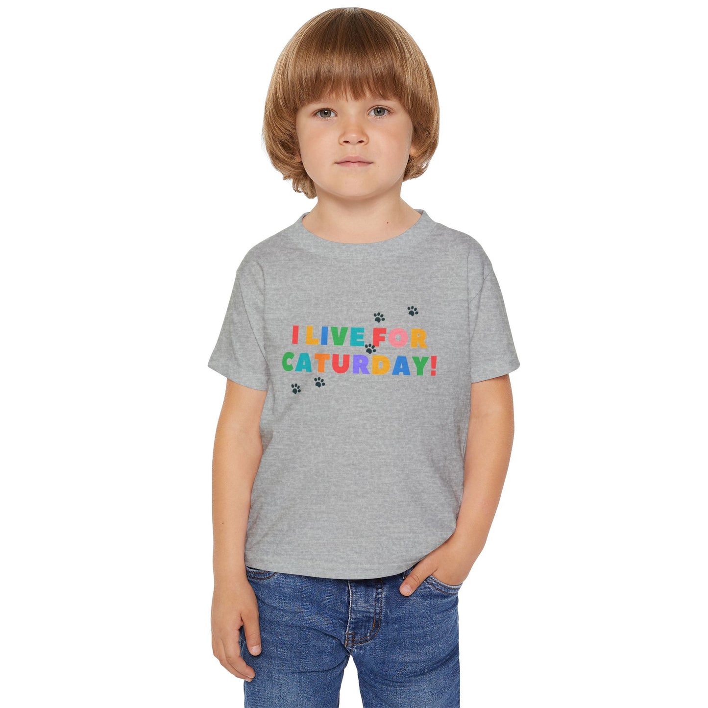 I live for caturday Heavy Cotton™ Toddler T-shirt