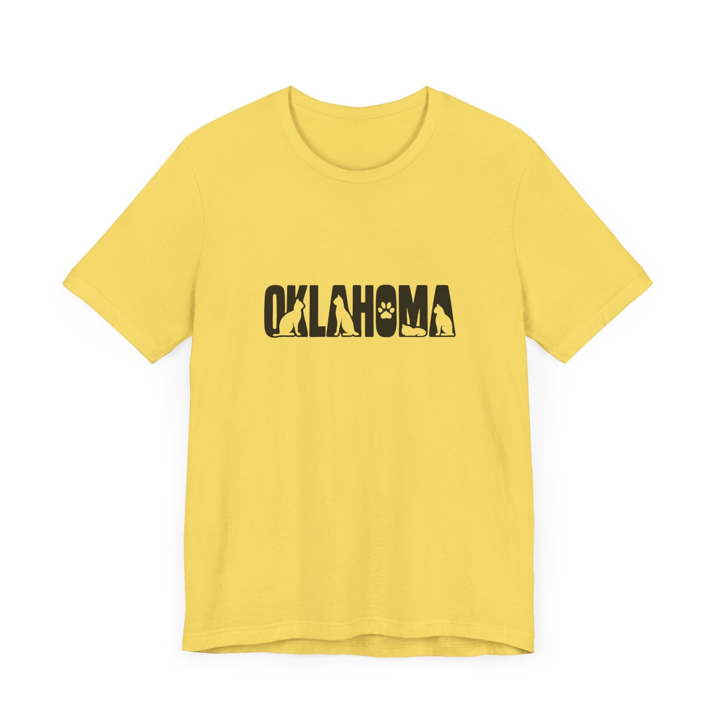 Oklahoma cat letters Unisex Jersey Short Sleeve Tee