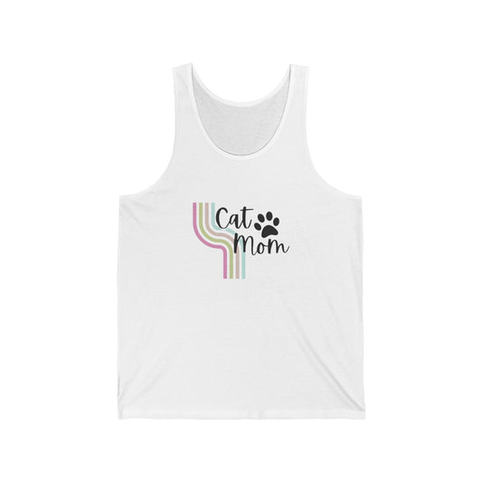 Cat mom Unisex Jersey Tank