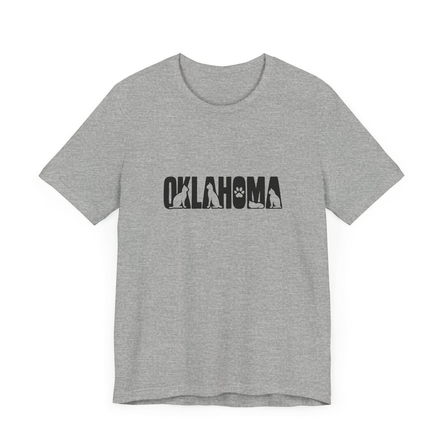 Oklahoma cat letters Unisex Jersey Short Sleeve Tee