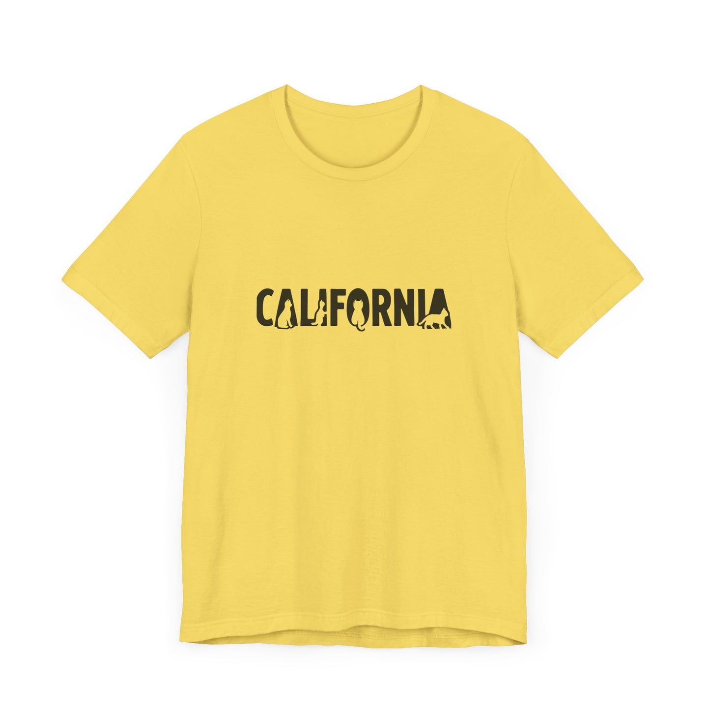California cat letters Unisex Jersey Short Sleeve Tee