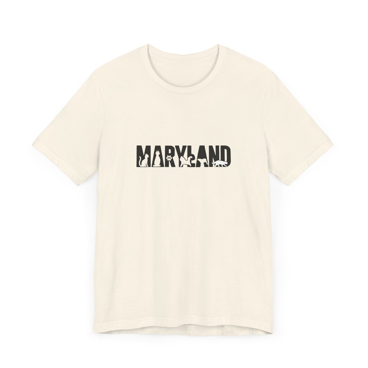 Maryland cat letters Unisex Jersey Short Sleeve Tee