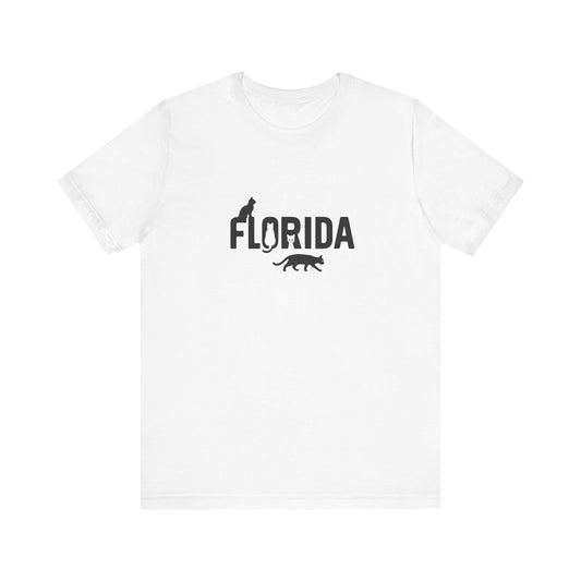 Florida cat letters Unisex Jersey Short Sleeve Tee
