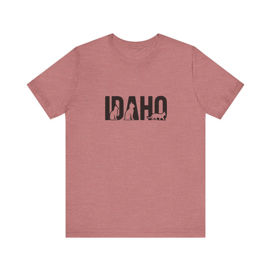 Idaho cat letters Unisex Jersey Short Sleeve Tee