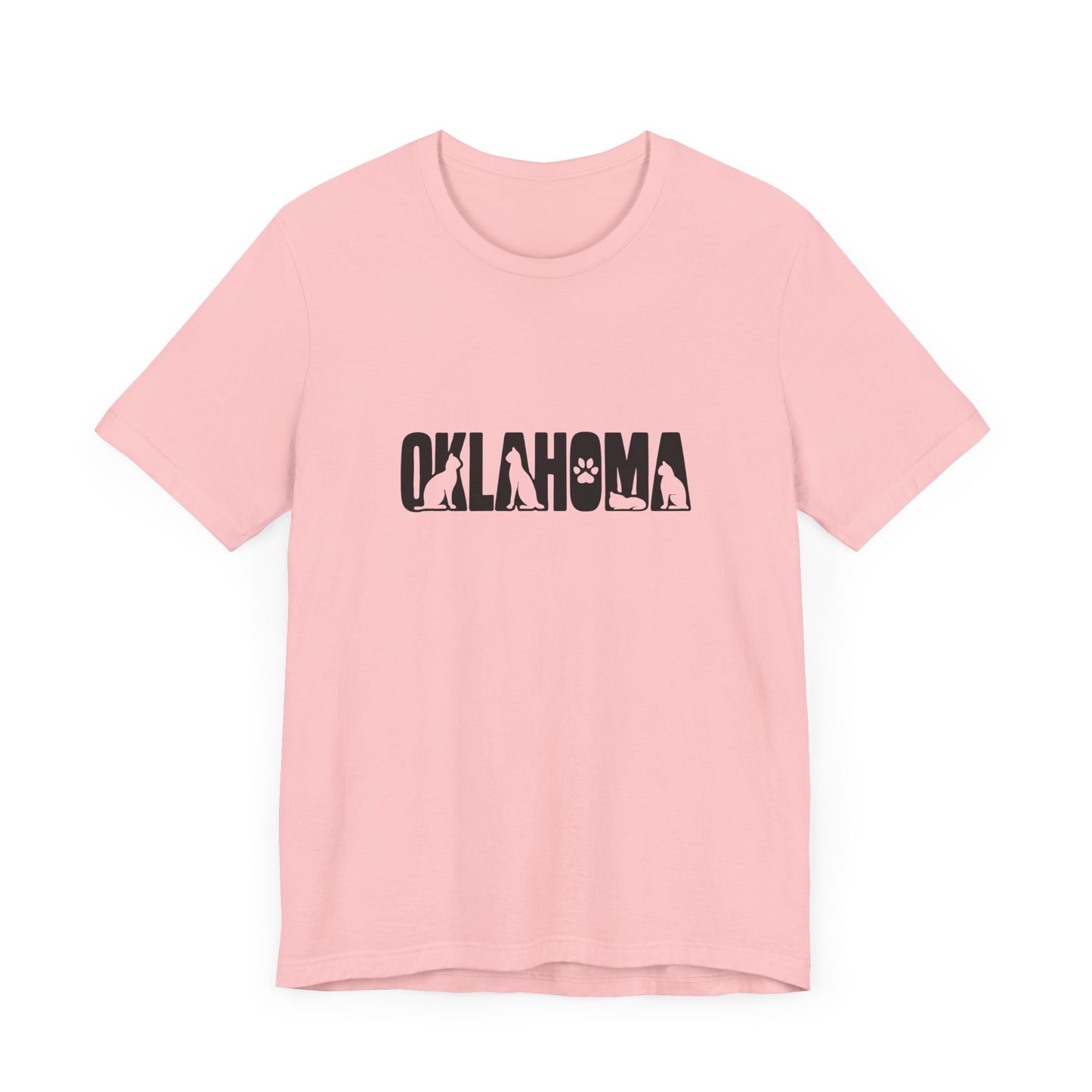Oklahoma cat letters Unisex Jersey Short Sleeve Tee