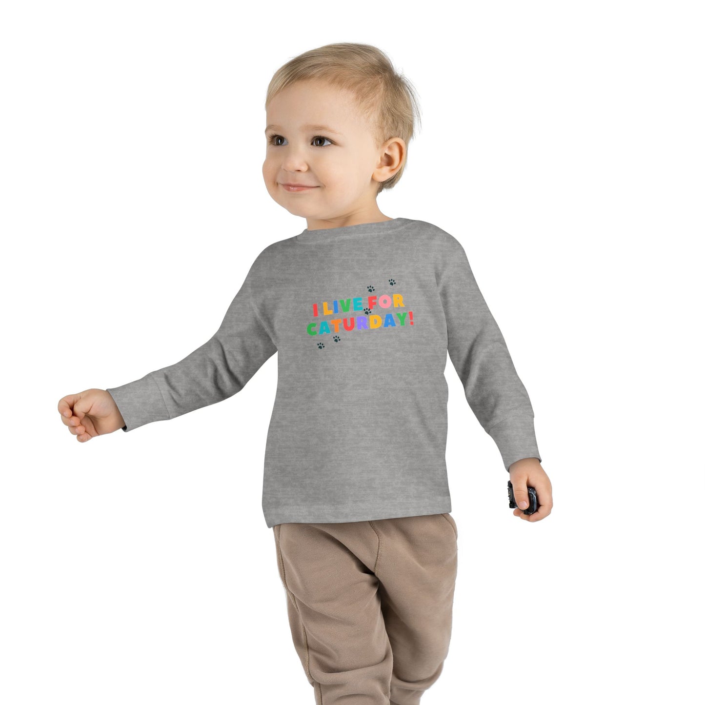 Caturday Toddler Long Sleeve Tee