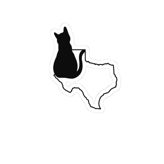 Texas Cat Laptop Decal