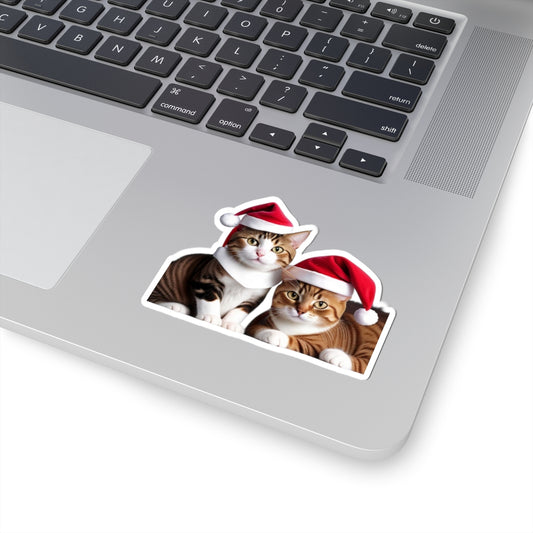 Christmas cat a349 - Laptop Decal