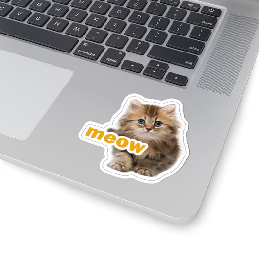 Cute Cat Meow - Laptop Decal