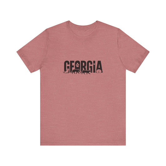 Georgia cat letters Unisex Jersey Short Sleeve Tee