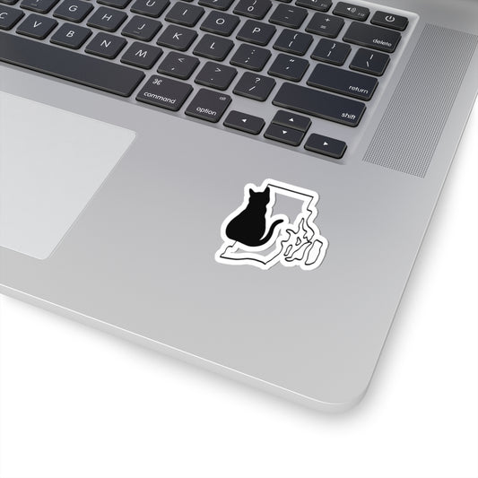 Rhode Island Cat Laptop Decal