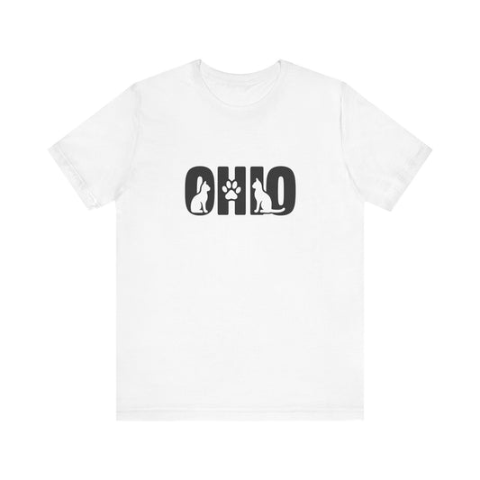 Ohio Cat letters Unisex Jersey Short Sleeve Tee