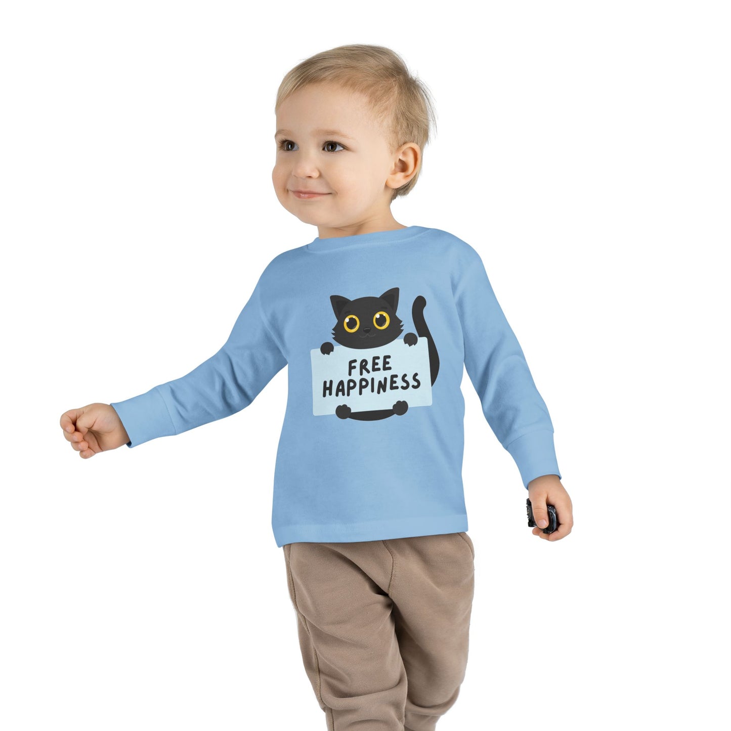 Free happiness Toddler Long Sleeve Tee