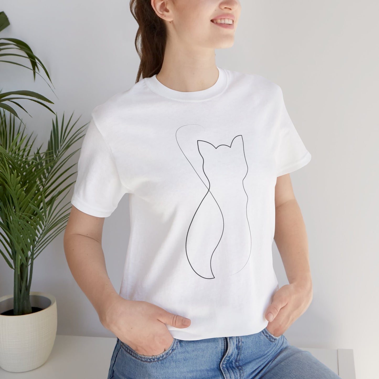 Delicate cat Unisex Jersey Short Sleeve Tee