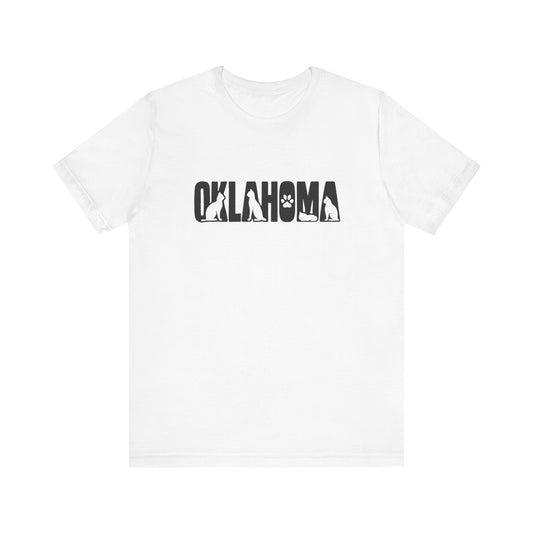 Oklahoma Cat Letters Unisex Jersey Short Sleeve Tee